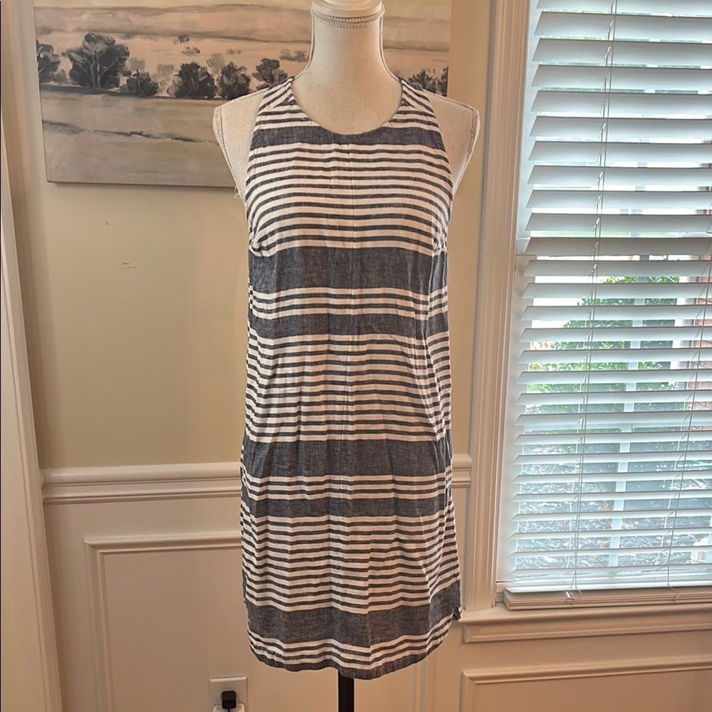 Old Navy Navy and White Striped Dress
